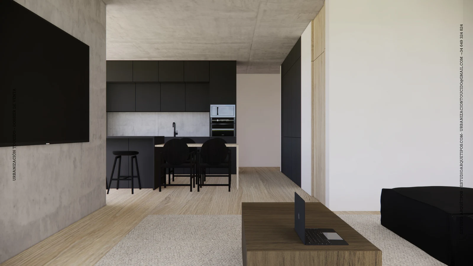 Modelos 01 y 02 · salón y cocina